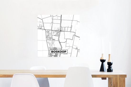 Affiche Carte - Boskoop - Carte - Plan de la ville - 50x50 cm