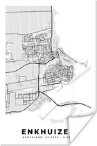 Poster Carte - Enkhuizen - Plan de la ville - Carte - 80x120 cm
