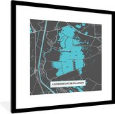 Cadre photo avec affiche - Plan de la ville - Water - Loosdrechtse Plassen - Carte - Nederland - Carte - 40x40 cm - Cadre pour affiche