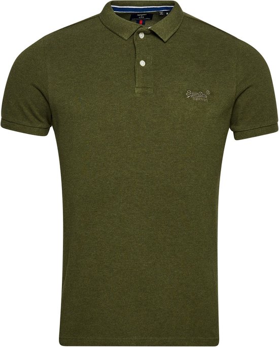 Superdry Heren Klassiek piqué poloshirt van biologisch katoen