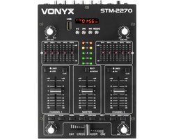 SkyTec STM2270 4-Kanaals Mixer Geluidseffecten SD/USB/MP3/BT
