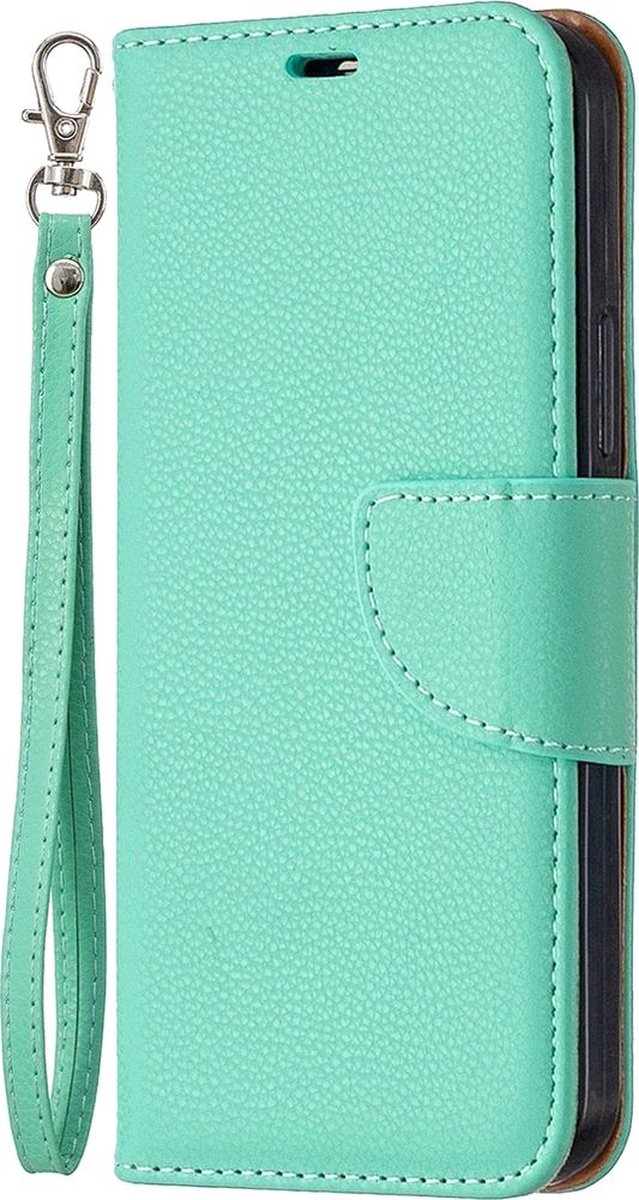 Mobigear Telefoonhoesje geschikt voor Apple iPhone 12 Pro Hoesje | Mobigear Excellent Bookcase Portemonnee | Pasjeshouder voor 2 Pasjes | Telefoonhoesje voor Pinpas / OV Kaart / Rijbewijs - Turquoise