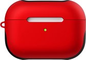 Mobigear - Hoesje geschikt voor Apple AirPods Pro 1 Hardcase Hoesje | Mobigear FrosteD - Rood