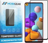 Mobigear Screenprotector geschikt voor Samsung Galaxy A21s Glazen | Mobigear Premium Screenprotector - Case Friendly - Zwart