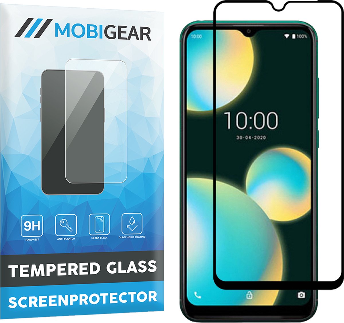 Mobigear Screenprotector geschikt voor Wiko View 4 Lite Glazen | Mobigear Premium Screenprotector - Case Friendly - Zwart