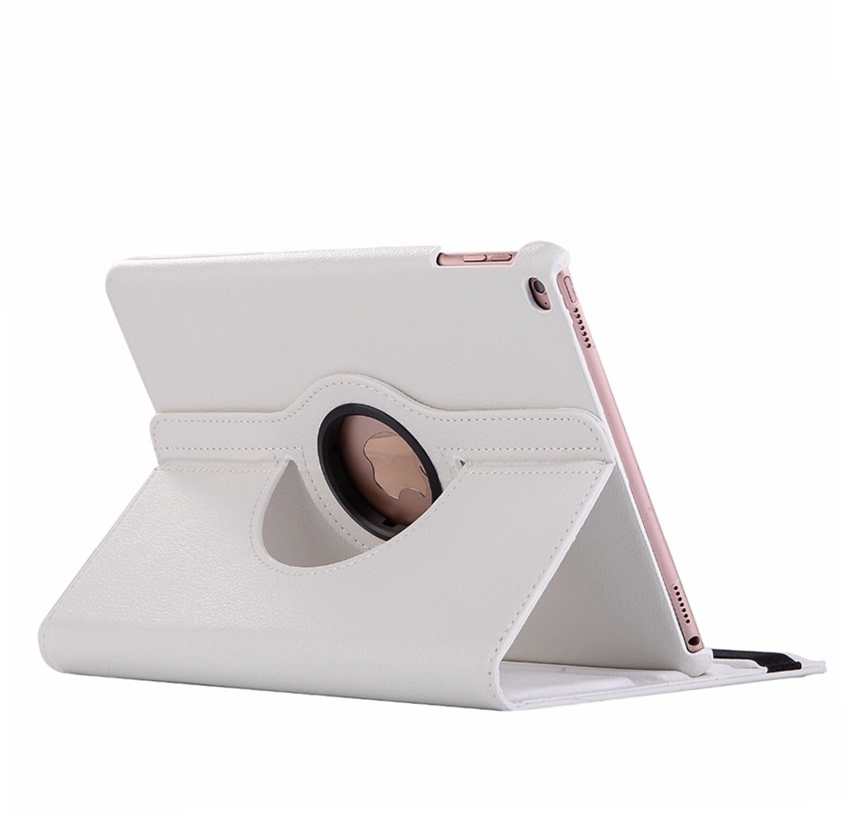 Mobigear Tablethoes geschikt voor Apple iPad Mini 5 (2019) Hoes | Mobigear DuoStand Draaibare Bookcase - Wit