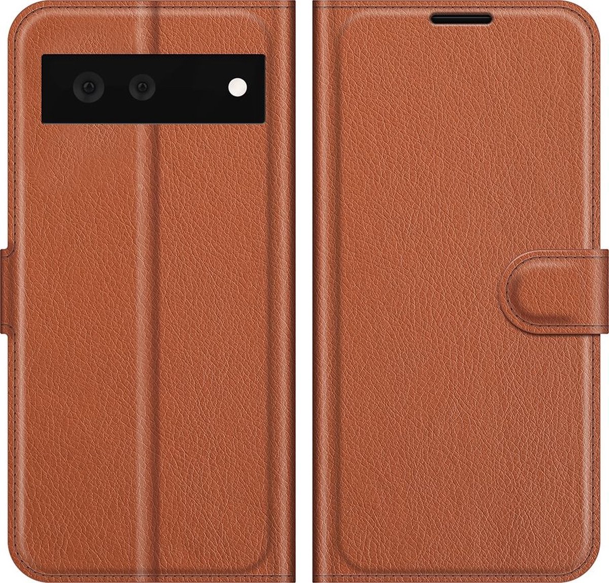 Mobigear Telefoonhoesje geschikt voor Google Pixel 6 Hoesje | Mobigear Classic Bookcase Portemonnee | Pasjeshouder voor 3 Pasjes | Telefoonhoesje voor Pinpas / OV Kaart / Rijbewijs - Bruin