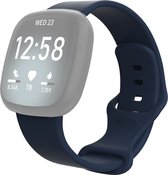Mobigear Siliconen Watch bandje geschikt voor Fitbit Versa 3 Bandje Druksluiting | Mobigear Sport Dual - Blauw
