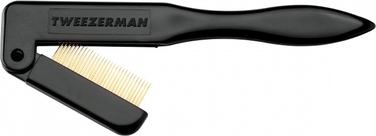 Tweezerman Folding iLash Comb – Inklapbare Wimperkam & Lash Separator – Precisie Lash Tool Voor Perfect Gescheiden, Gedefinieerde Wimpers – Compact & Handzaam – Zwart – Voor Natuurlijk Volume En Geen Klontjes In Mascara – Beauty Must-Have