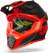 LS2 MX437 Fast Evo Roar Matt Black Red 2XL - Maat 2XL - Helm