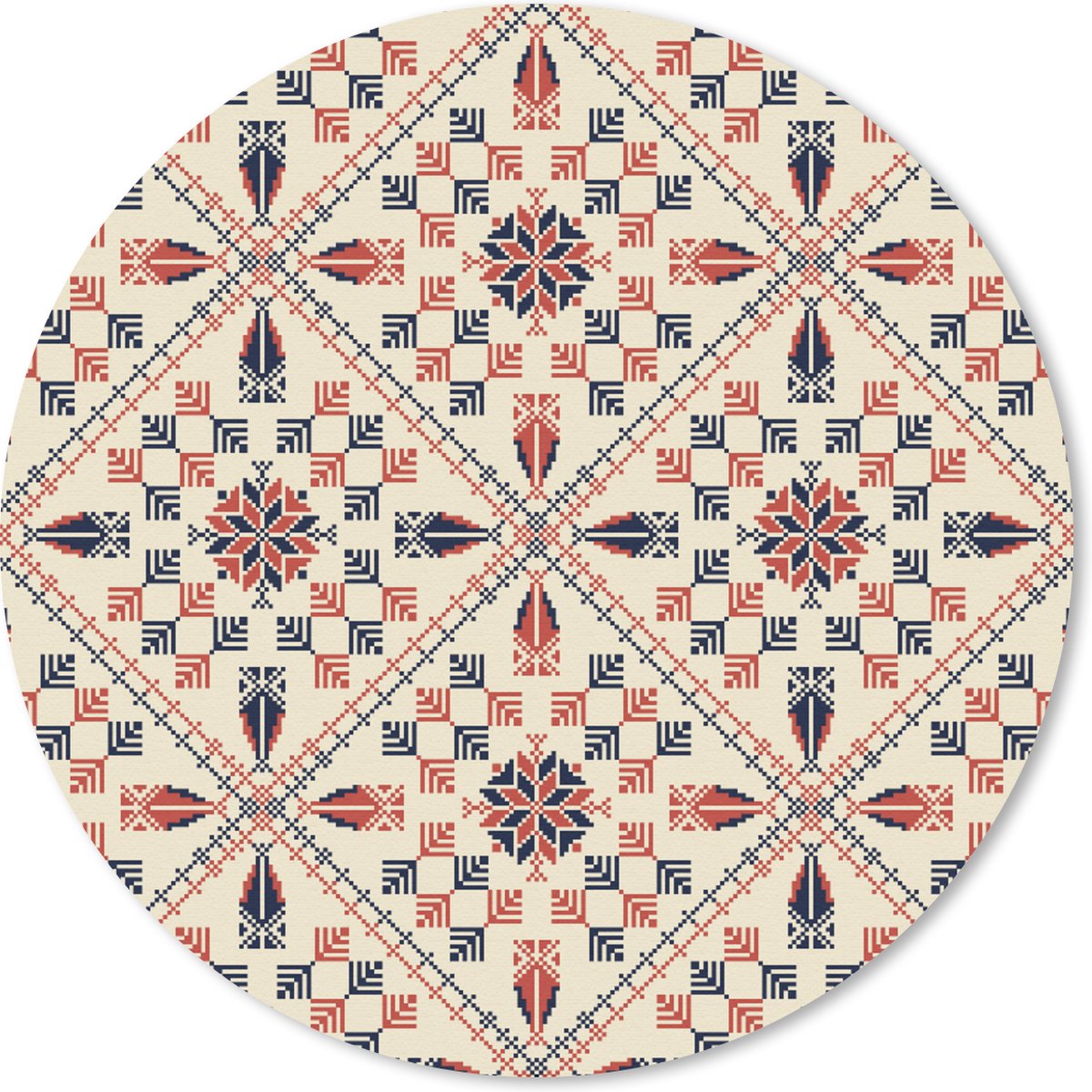 Muismat rond 20x20 cm - Mousepad Abstract - Bloemen - Design - Ronde muismatten