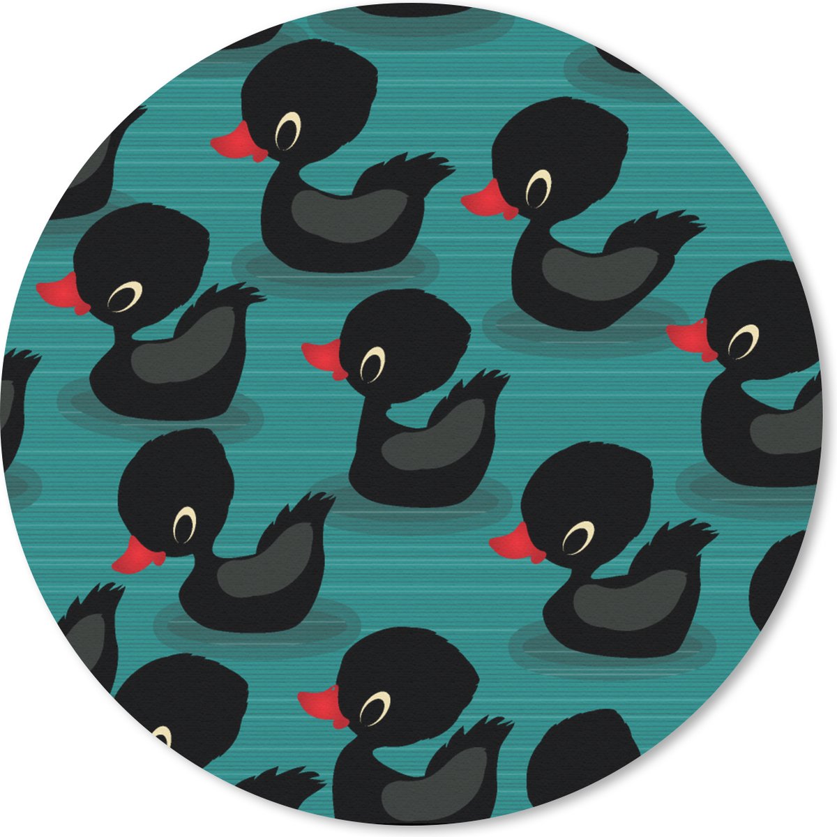 Muismat rond 40x40 cm - Mousepad Eend - Baby - Patronen - Ronde muismatten