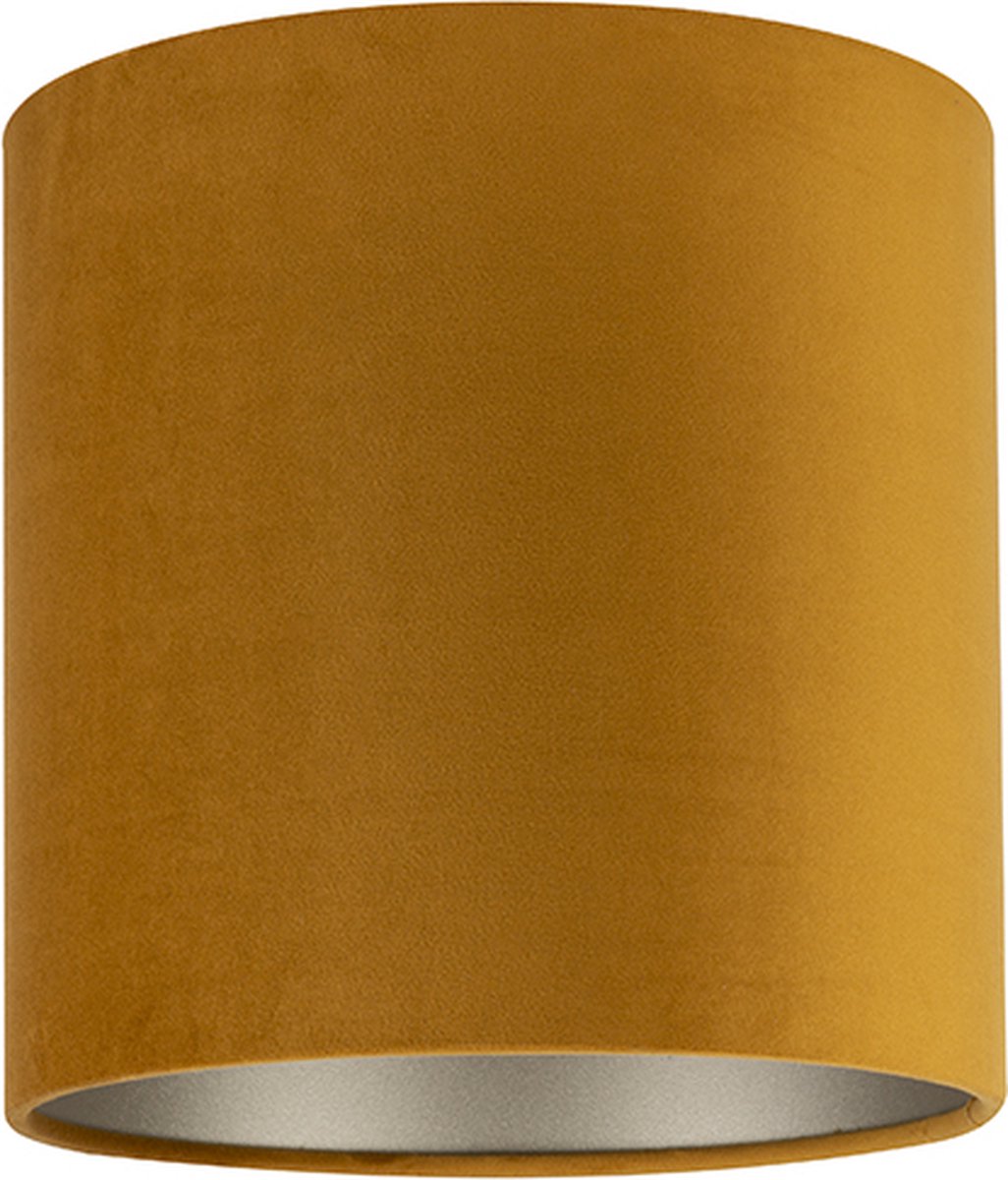 Uniqq Lampenkap velours goud Ø 25 cm – 25 cm hoog