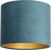 Uniqq Lampenkap velours blauw Ø 40 cm – 30 cm hoog
