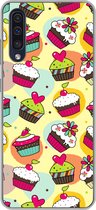 Geschikt voor Samsung Galaxy A50 hoesje - Meisjes - Cupcake - Patronen - Girl - Kids - Kinderen - Kindje - Siliconen Telefoonhoesje