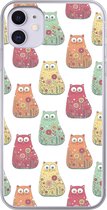 Coque iPhone 11 - Filles - Chat - Fleurs - Motifs - Coque de téléphone en Siliconen -
