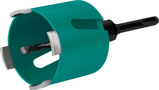 Groene VONROC diamant dozenboor 82mm met SDS-plus opname en ingebouwde centreerboor.
