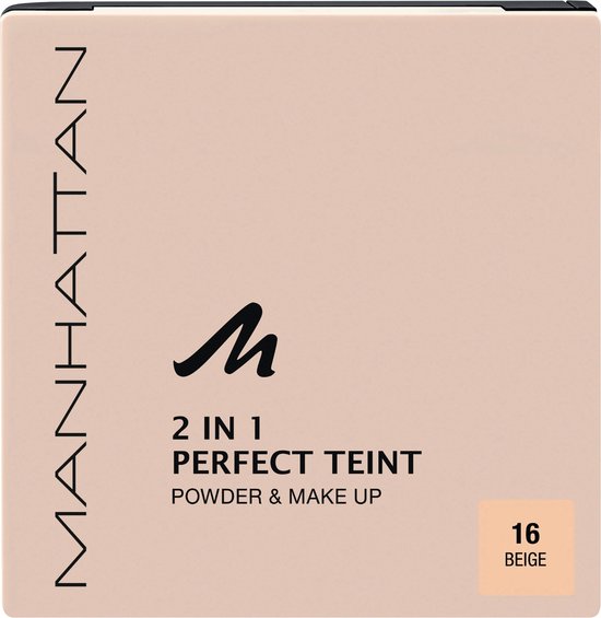 MANHATTAN Cosmetics Gezichtspoeder 2in1 Perfect Teint Poeder & Make-up Beige 16, 9 g