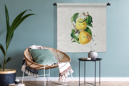Tapisserie - Tapisserie - Poires - Feuilles - Nourriture - 90x90 cm - Tapisserie