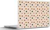 Laptop sticker - 12.3 inch - Bloemen - Patronen - Stippen - 30x22cm - Laptopstickers - Laptop skin - Cover