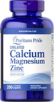 Puritan's Pride - Chelated Calcium 1000 mg, Magnesium 400 mg & 25 mg Zink - 250 tabletten