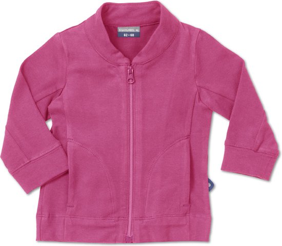 Silky Label vest met rits Supreme pink - maat 74/80 - roze
