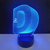 3D LED Lamp - Letter Met Naam - Do