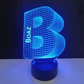 3D LED Lamp - Letter Met Naam - Boaz