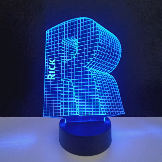 3D LED Lamp - Letter Met Naam - Rick