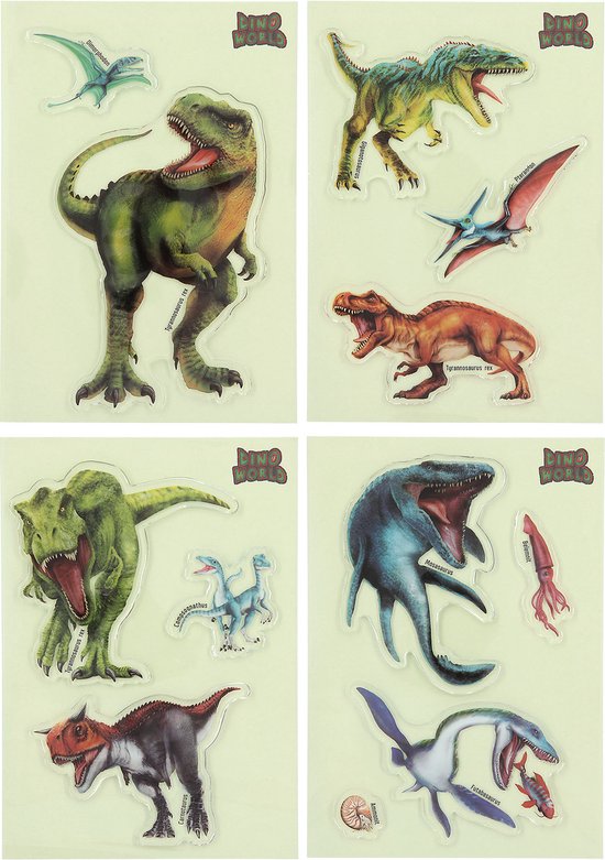 Autocollants Dino World Glibbies