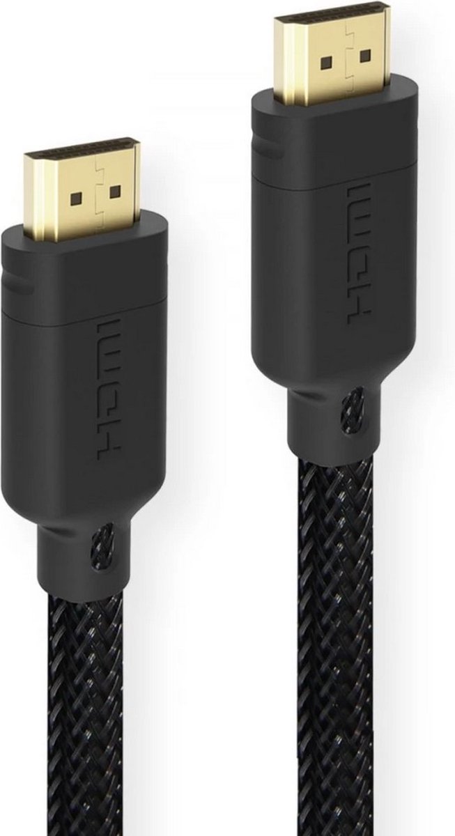 Fontastic 255748 HDMI naar HDMI Kabel 2.0 - 18Gbps - Ultra HD 4k 60Hz - Vergulde connectoren - 3 Meter - Zwart