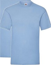 T-shirt Fruit of The Loom - Kids - Ronde Hals - Maat 12-23 (152) - Sky Blauw