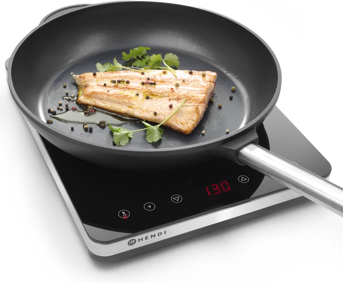 Hendi Inductie Kookplaat Vrijstaand - 1 Pits - Professionele Elektrische Kookplaat - Model: Kitchen Line - 2000W