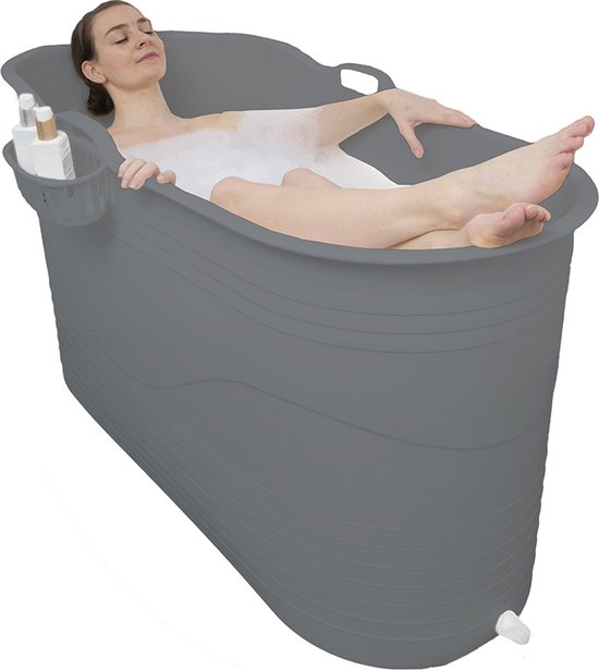 HelloBath® - Bath Bucket - XL - 125 cm - Grijs - Zitbad - (Verzending in doos)