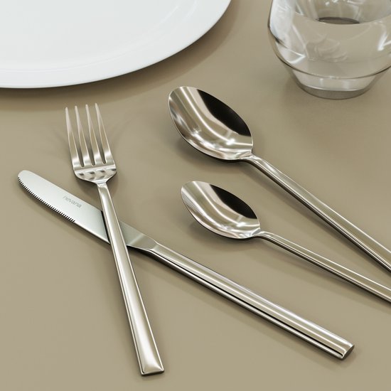 Nevana Bestekset - 24 delig - 18/10 edelstaal - Bestek - Lepels, Messen, Vorken