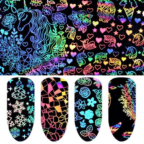 Nagelstickers - Holografisch