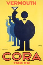 Poster - Vermouth Cora Torino, originele 1930's drink advertentie poster, Premium print