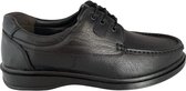 Herenschoenen- Nette Schoenen- Veterschoenen- Comfort schoenen 602- Leather- Zwart- Maat 42