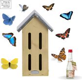 Esschert Design Vlinderkast | Vlinderhotel | Vlinderhuis | Inclusief Nectar | L 14,5 x B 18,8 x H 32,5