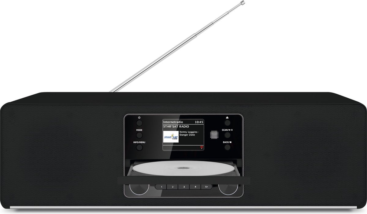 TechniSat DIGITRADIO 380 CD IR - internetradio met DAB+ - FM - CD - Bluetooth - Wi-Fi - Zwart