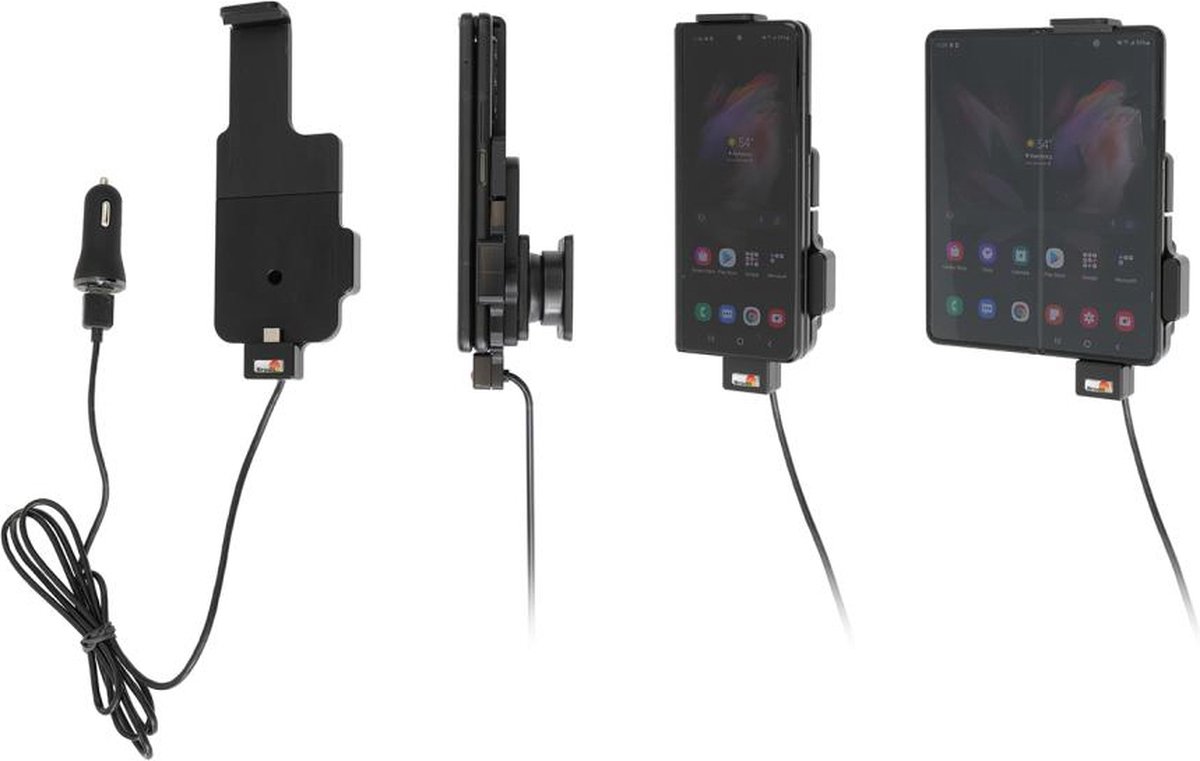 Brodit houder geschikt voor Samsung Galaxy Z Fold3 Actieve houder met 12V USB plug