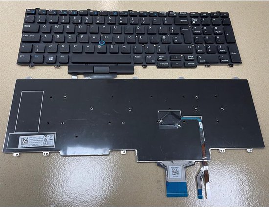 Notebook Toetsenbord geschikt voor o.a. Dell Latitude E5500 Series / Precision 3510 / M3510 / 7500 / 7700 Series - P/N: 0JX78