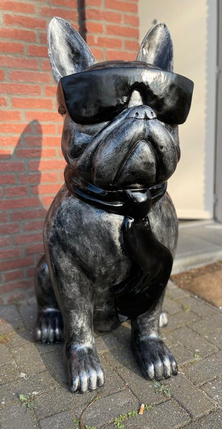 Goodyz - Franse Bulldog beeld- Reuze Bulldog - 120cm hoog - Zilver - andere  kleuren... | bol.com