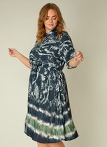 YESTA Jutka Dresses - Dark Indigo/Multi Co - maat 4(54/56)