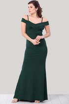 HASVEL-Groen Maxi jurk Dames - Maat M-Galajurk-Avondjurk-HASVEL-Green Maxi Dress Women-Size M-Prom Dress-Evening Dress