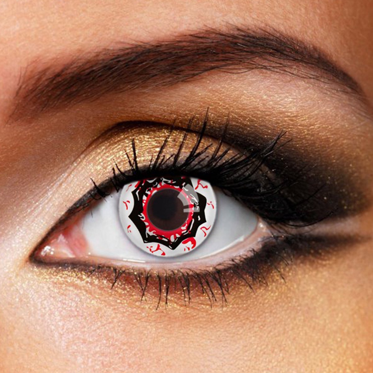 Partylens® kleurlenzen - Painterly Eyes - jaarlenzen met lenshouder - partylenzen