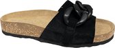 Lazamani 31.216 Nero 121-Slippers dames- Lazamani slippers- instappers- dames instappers- Lazamani instappers.