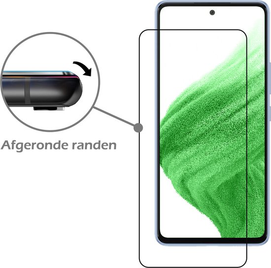 Protecteur d'écran en verre avec bords arrondis pour smartphone.