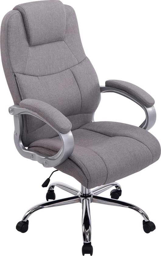 CLP XL Apoll Bureaustoel - Voor volwassenen - Ergonomisch - Met armleuningen - Stof - grijs