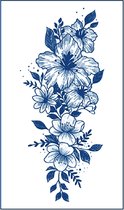 Jagua Henna neptattoo- Bloemen en bladen 8- Carnaval-Tijdelijke plak tattoo-Nep tatoeage-FST265